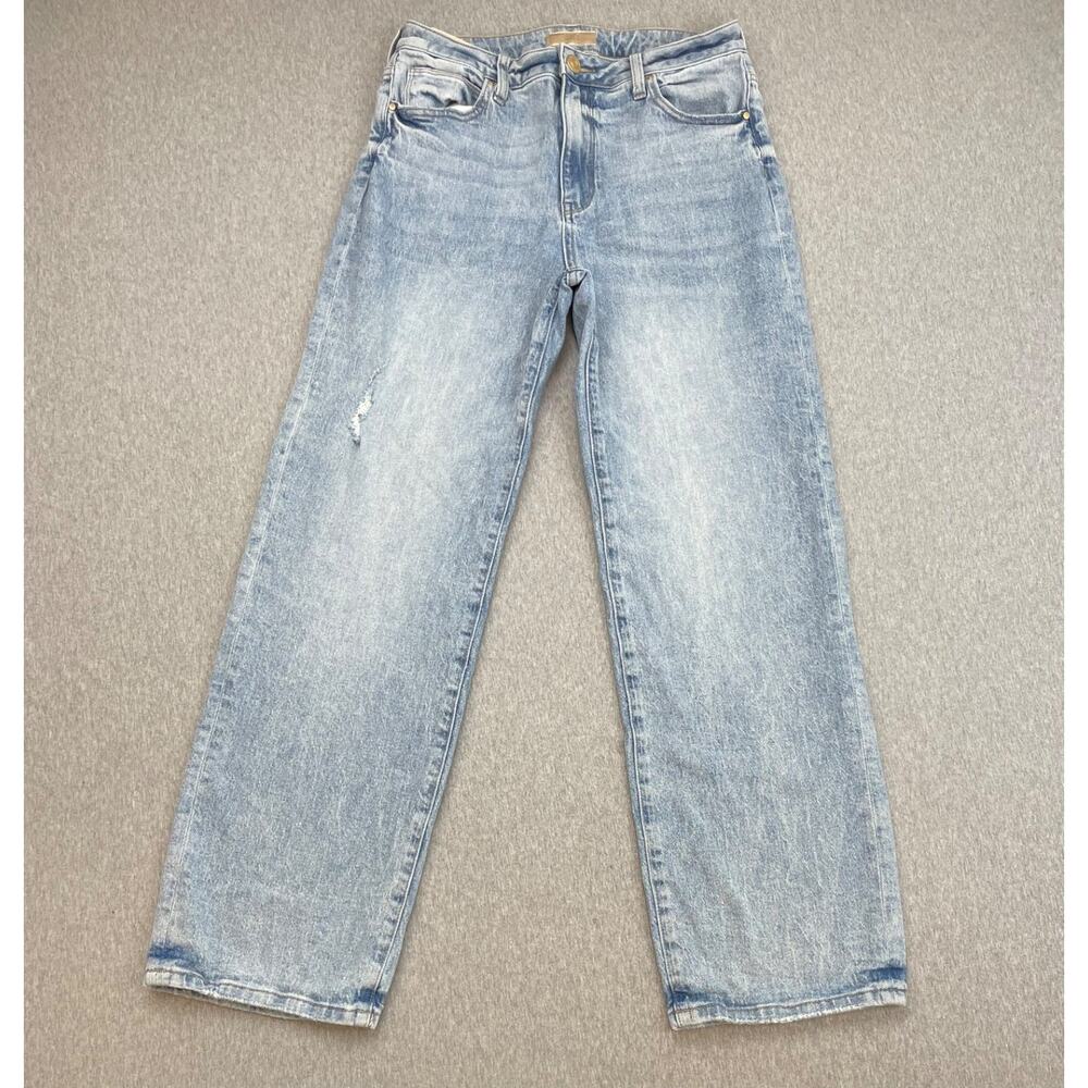 Kut From The Kloth Jeans Womens 4 Blue Cotton Blend Stretch Sienna Wide Leg